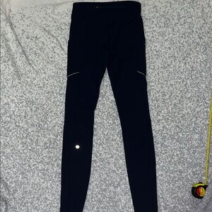 Lululemon Atlética Speed Up 5 Pockets Thigh Leggings Navy Blue Size 4